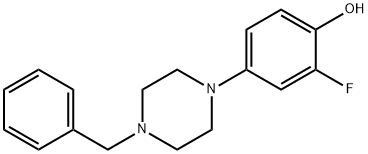 4-(4-Benzyl-1-piperazino)-2-fluorophenol 结构式