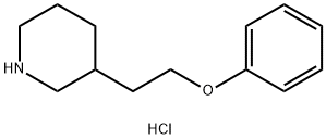 3-(2-Phenoxyethyl)piperidine hydrochloride 结构式