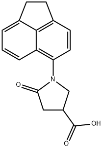 1-苊-5-基-5-氧代-吡咯烷-3-羧酸 结构式