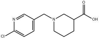 1-[(6-氯吡啶-3-基)甲基]哌啶-3-羧酸 结构式