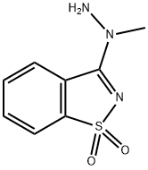 1-(1,1-二氧代-1,2-苯并噻唑-3-基)-1-甲基-肼 结构式