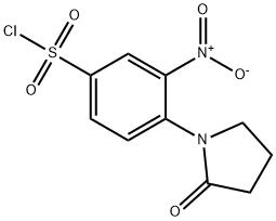 3-硝基-4-(2-氧代吡咯烷-1-基)苯磺酰氯 结构式