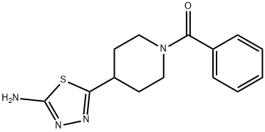 5-(1-苯甲酰哌啶-4-基)-1,3,4-噻二唑-2-胺 结构式