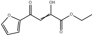 (2Z)-4-(2-呋喃基)-2-羟基-4-氧代丁-2-烯酸乙酯 结构式