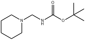 N-(哌啶子基甲基)氨基甲酸叔丁酯 结构式