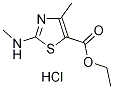 4-甲基-2-(甲氨基)-1,3-噻唑-5-羧酸乙酯盐酸盐 结构式