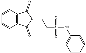 2-(1,3-二氧代异吲哚-2-基)-N-苯基-乙基磺酰胺 结构式