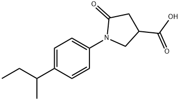 1-(4-仲丁基-苯基)-5-氧代-吡咯烷-3-羧酸 结构式