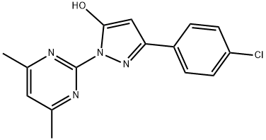 3-(4-氯苯基)-1-(4,6-二甲基嘧啶-2-基)-1H-吡唑-5-醇 结构式