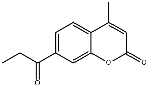 4-甲基-7-丙酰-2H-苯并吡喃-2-酮 结构式