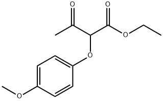 2-(4-甲氧基苯氧基)-3-氧代丁酸乙酯 结构式