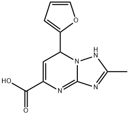 7-(2-呋喃)-2-甲基-4,7-二氢[1,2,4]三唑并[1,5-A]嘧啶-5-甲酸 结构式