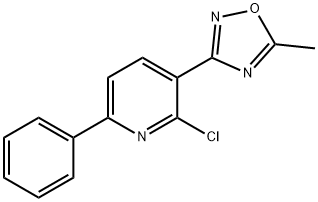 2-Chloro-3-(5-methyl-1,2,4-oxadiazol-3-yl)-6-phenylpyridine 结构式