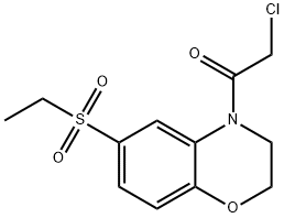 2-Chloro-1-[6-(ethylsulfonyl)-2,3-dihydro-4H-1,4-benzoxazin-4-yl]-1-ethanone 结构式