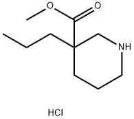 3-丙基哌啶-3-甲酸盐酸盐甲基 结构式