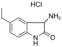 3-氨基-5-乙基-1,3-二氢-2H-吲哚-2-酮盐酸盐 结构式