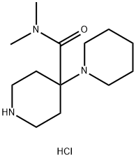 N,N-Dimethyl-4-(piperidin-1-yl)piperidine-4-carboxamide hydrochloride 结构式