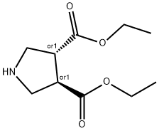 trans-Diethyl tetrahydro-1H-pyrrole-3,4-dicarboxylate 结构式