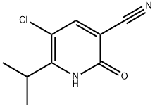 5-Chloro-6-isopropyl-2-oxo-1,2-dihydro-3-pyridinecarbonitrile 结构式