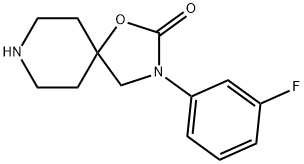 3-(3-氟苯基)-1-氧杂-3,8-二氮杂螺[4.5]癸烷-2-酮 结构式