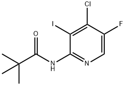 N-(4-Chloro-5-fluoro-3-iodopyridin-2-yl)pivalamide 结构式