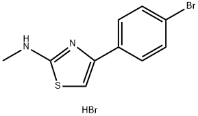 4-(4-Bromophenyl)-N-methyl-1,3-thiazol-2-amine hydrobromide 结构式