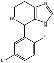 4-(5-溴-2-氟苯基)-4,5,6,7-四氢-3H-咪唑并[4,5-C]吡啶 结构式