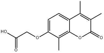 2-(3,4,8-三甲基-2-氧代-苯并吡喃-7-基)氧基乙酸 结构式