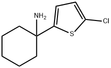 {[1-(5-氯-2-噻吩)环己基]甲基}胺盐酸盐 结构式