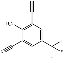 2-Amino-3-ethynyl-5-(trifluoromethyl)-benzenecarbonitrile 结构式