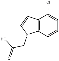 (4-氯-1H-吲哚-1-基)乙酸 结构式