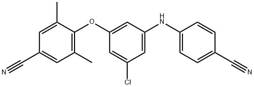 4-{3-Chloro-5-[(4-cyanophenyl)amino]phenoxy}-3,5-dimethylbenzonitrile 结构式