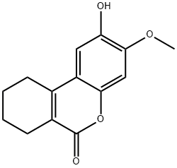 2-羟基-3-甲氧基-7,8,9,10-四氢苯并[C]苯并吡喃-6-酮 结构式