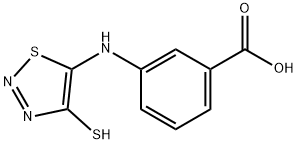 3-[(4-巯基-1,2,3-噻二唑-5-基)氨基]苯甲酸 结构式