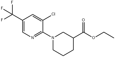 Ethyl 1-[3-chloro-5-(trifluoromethyl)pyridin-2-yl] piperidine-3-carboxylate 结构式