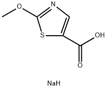 2-甲氧基噻唑-5-羧酸钠 结构式