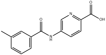 5-[(3-甲基苯甲酰)氨基]吡啶-2-羧酸 结构式