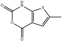 6-甲基-2H-噻吩并[2,3-D][1,3]恶嗪-2,4(1H)-二酮 结构式