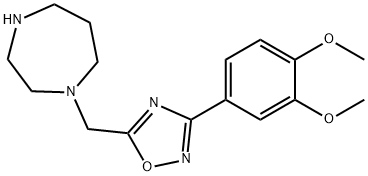 1-{[3-(3,4-二甲氧苯基)-1,2,4-恶二唑-5-基]甲基}-1,4-二氮杂环庚烷 结构式