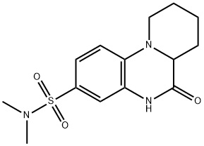 N,N-Dimethyl-6-oxo-6,6a,7,8,9,10-hexahydro-5H-pyrido[1,2-a]quinoxaline-3-sulfonamide 结构式