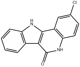 2-氯-5H-吲哚并[3,2-C]喹啉-6(11H)-酮 结构式