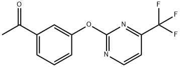 1-(3-{[4-(Trifluoromethyl)pyrimidin-2-yl]oxy}phenyl)ethanone 结构式