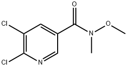 5,6-二氯-N-甲氧基-N-甲基吡啶-3-甲酰胺 结构式