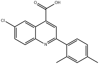 6-氯-2-(2,4-二甲基苯基)喹啉-4-羧酸 结构式