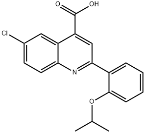 6-氯-2-(2-异丙氧芬基)喹啉-4-羧酸 结构式