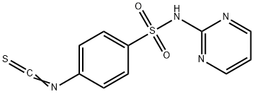 苯磺酰胺,4-硫代异氰酸酯邻-N-2-嘧啶基- 结构式