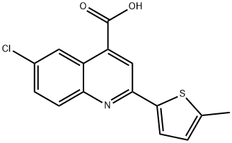 6-氯-2-(5-甲基-2-噻吩)-喹啉-4-羧酸 结构式