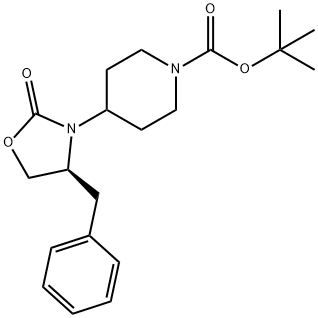 tert-butyl 4-[(4s)-4-benzyl-2-oxo-1,3-oxazolidin-3-yl]piperidine-1-carboxylate 结构式