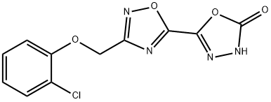 5-{3-[(2-chlorophenoxy)methyl]-1,2,4-oxadiazol-5-yl}-1,3,4-oxadiazol-2(3h)-one 结构式