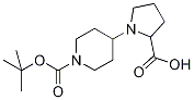 1-[1-(tert-butoxycarbonyl)piperidin-4-yl]pyrrolidine-2-carboxylic acid 结构式